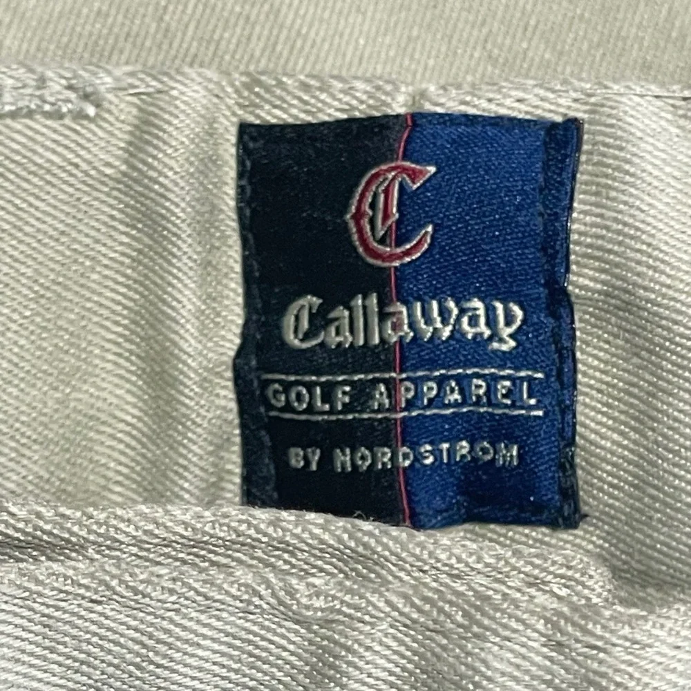 Callaway Golf Apparel Men's Pleated Pants 36W x 34L Beige Pro‎ Spin Cotton